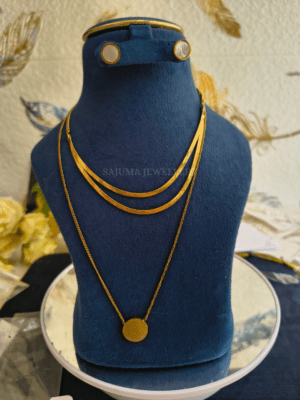Layered Coin Pendant Necklace Set