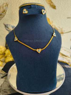 Evil Eye Heart Necklace Set