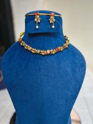 Aurora Gem Blossom Choker