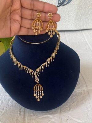 Diamond Dew Drop Pendant Set