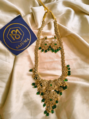 Maharani Green Kundan Haram
