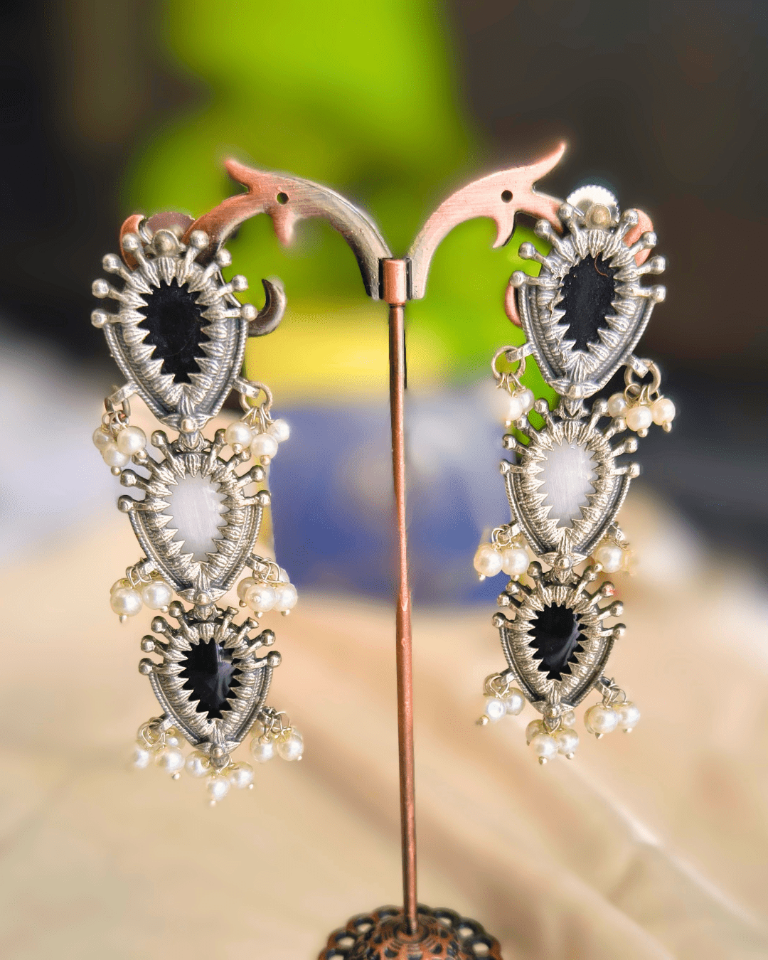 Trinetra Pearl Earrings 1 Trinetra Pearl Earrings
