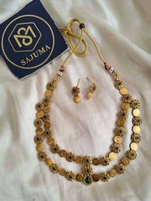 Floral & Gold Coin Choker