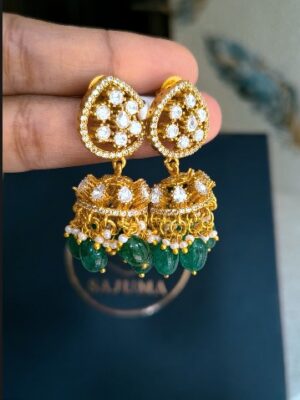 Polki kundan earrings