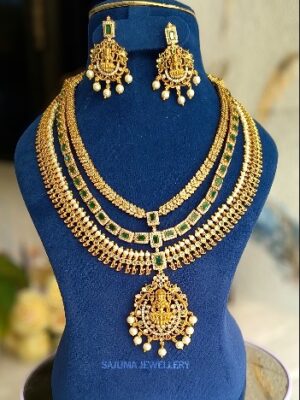 Mahalakshmi Panna Haram Set