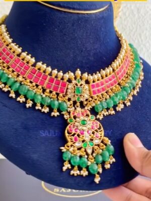 New Arrivals 2 Pure Kundan Pink Set